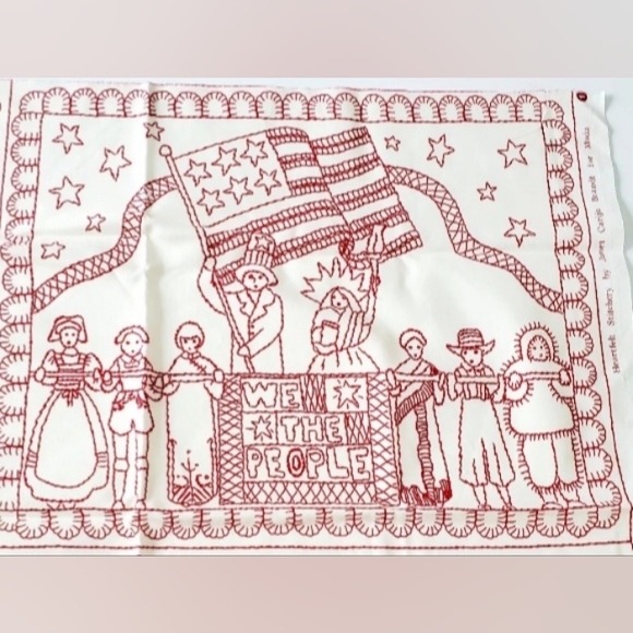 Heartfelt Stitchery by Janet Carija Brandt Moda Fabric 6 Scenes 1 Panel Sewing - Picture 9 of 11